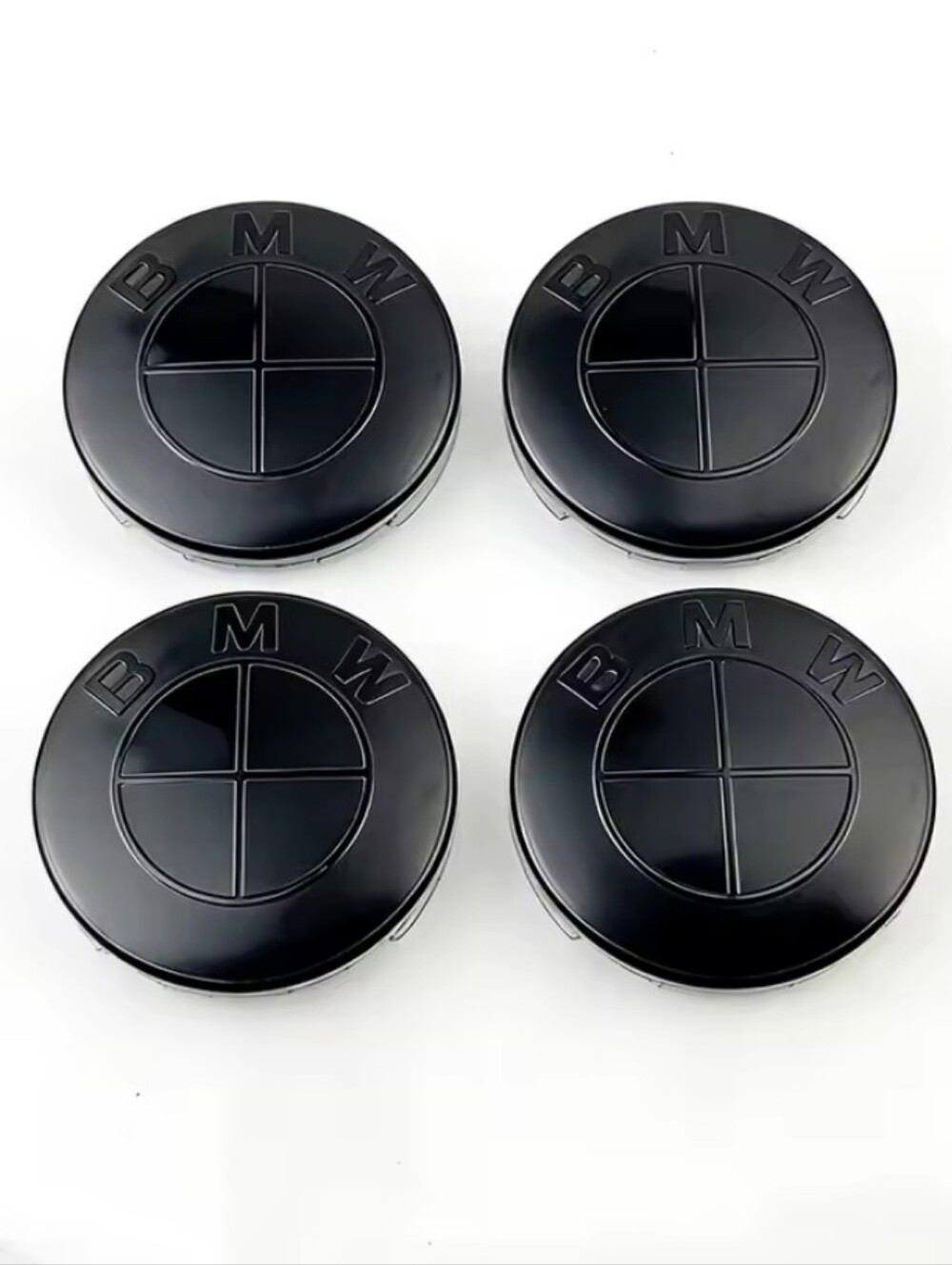 4 BMW Matte Black Wheel Rim Center Caps Set See All Pictures